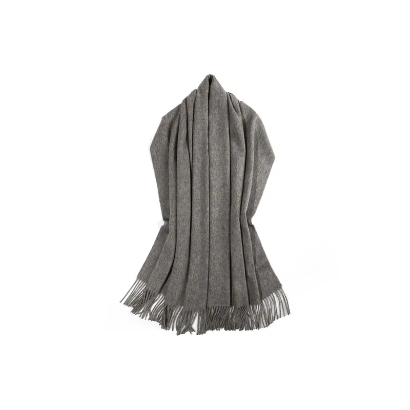 Shanghai Story Sheep Wool Knit Scarves Women's Red Shawl-4