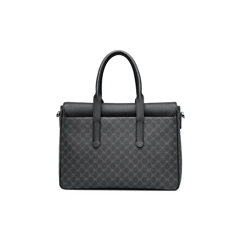 FAIRWHALE PVC Bonded Cow Leather Handbag Regular Men's Black-2