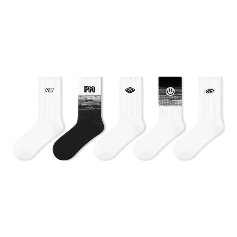 Primeet Mid Calf Socks Unisex 5 Pack-21