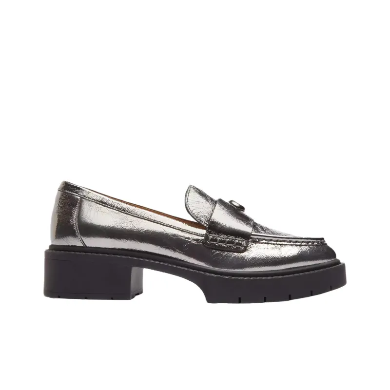 COACH Leah Loafers Women's Silver-1