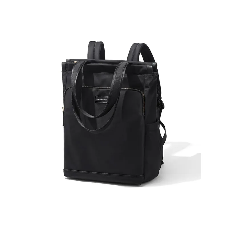 MAKEUP KITTEN Nylon Synthetic Leather Backpack One Shoulder Bag Regular Women's Khaki-8