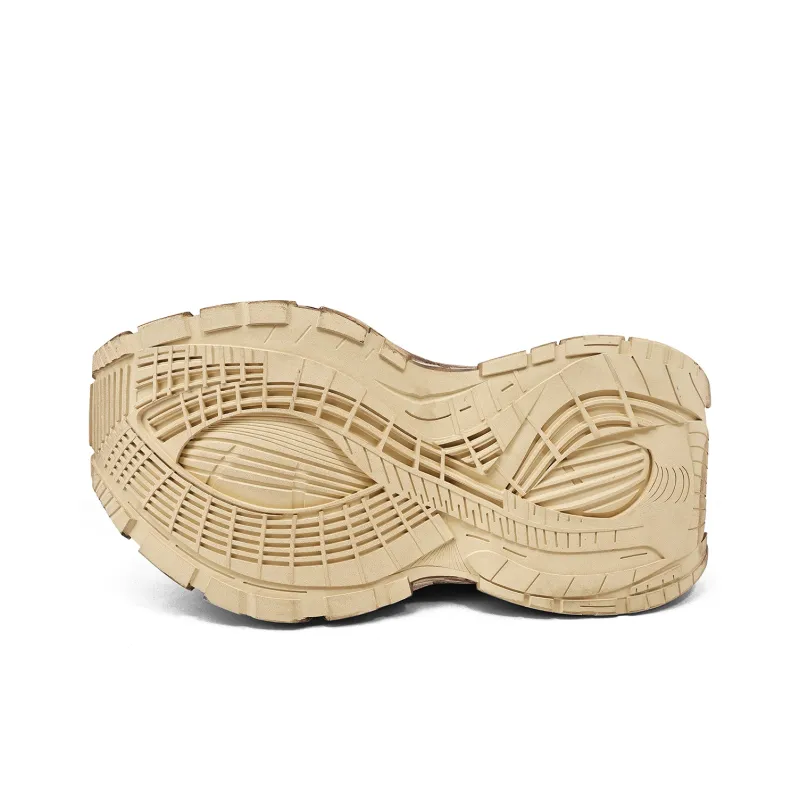 KMD Cushioning, Breathable, Height Increasing Low Top Chunky Sneakers Women's Coffee-4