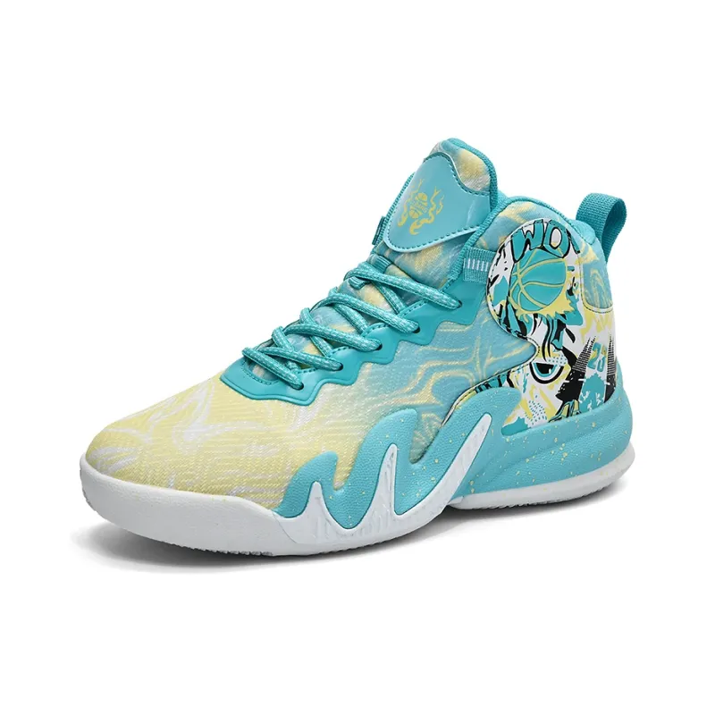 Wooden Rabbit Slip Resistant Mid Top Basketball Shoes Unisex-16