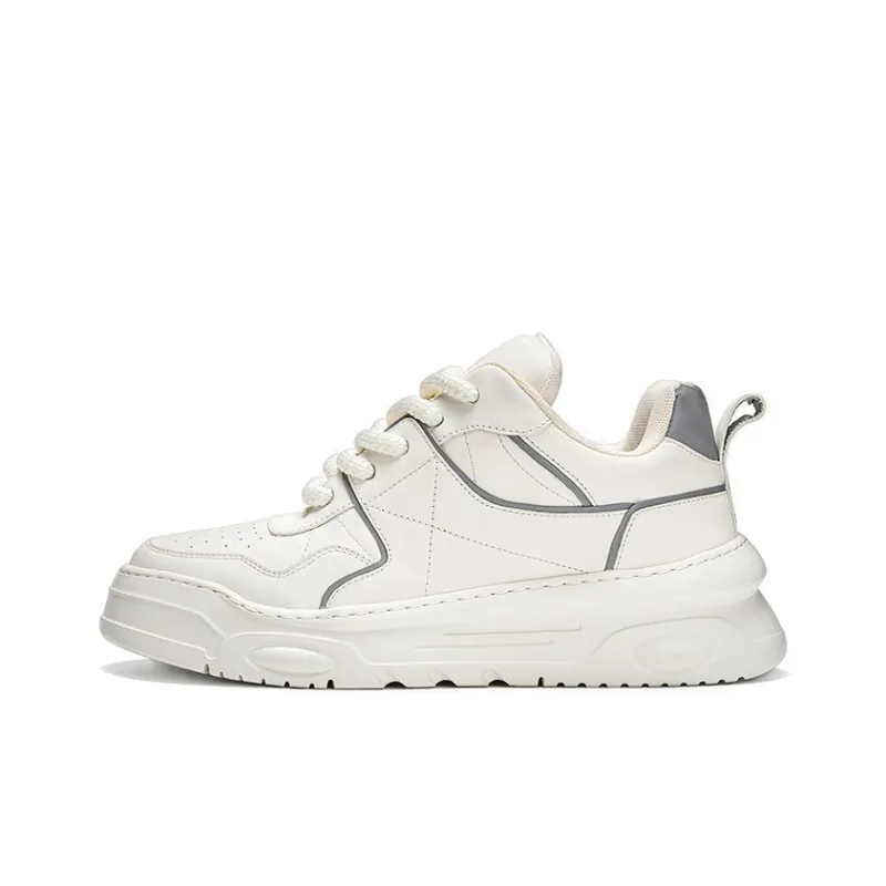 NAUTICA Anti Slip And Wear Resistant Height Increasing Low Top Casual Shoes Men's White-0