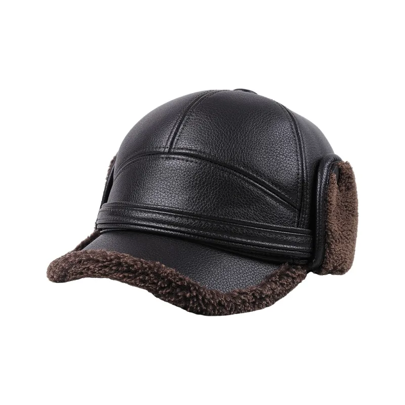 DENSSYNE Pu Leather Baseball Caps Men's-2