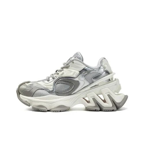 OGR Pioneer Collection Low Top Chunky Sneakers Unisex Oat Silver