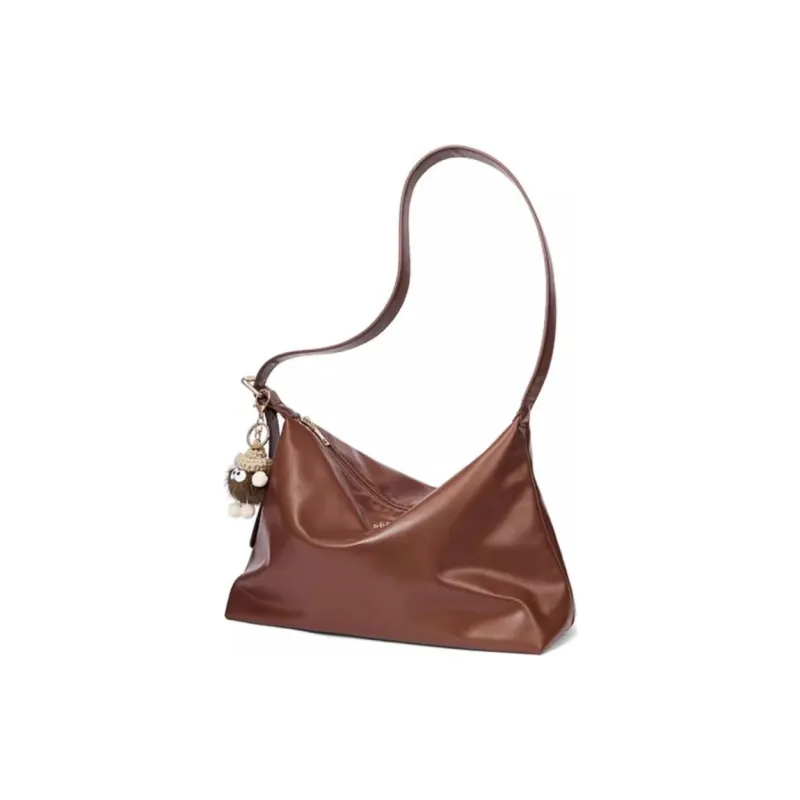 JOSINY PU Tote Bag Shopping Bag Handbag Shoulder Bag Medium Size Women's Premium Brown/Black-1