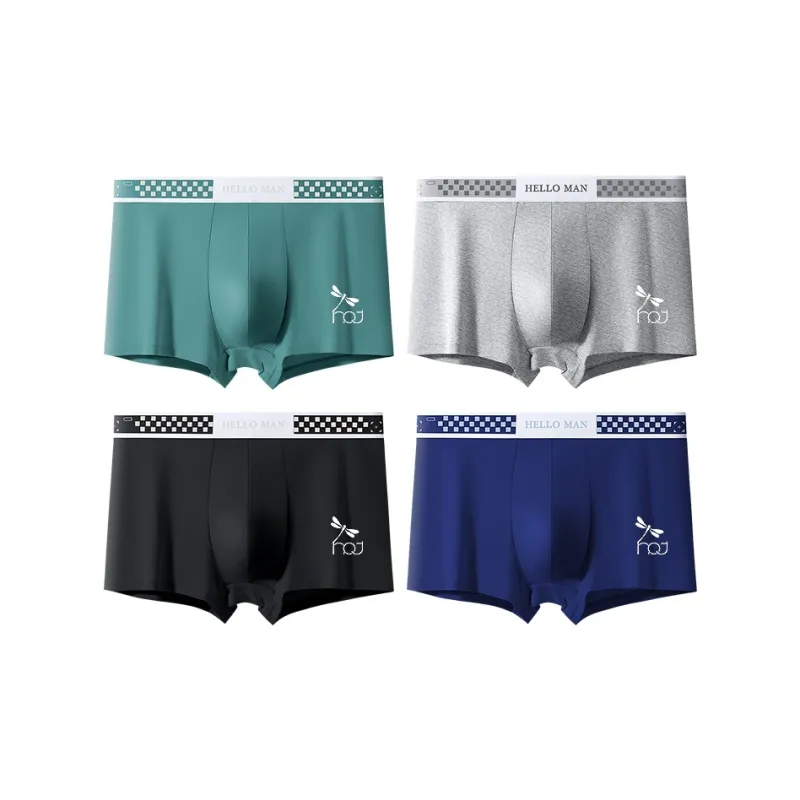 RED DRAGONFLY Cotton Panties Men's 4 Piece Gift Box Sets-8