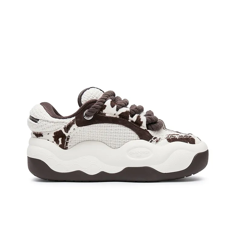 Champion CloudNine Cotton V1 Low Top Skateboard Shoes Women's Baroque Brown/Milk White-1