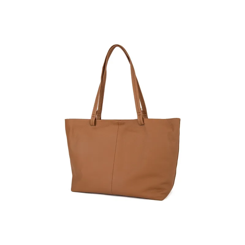 VENOF Cow Leather Tote Bag For Lazy Commute Shoulder Bag Large Size Women's-2