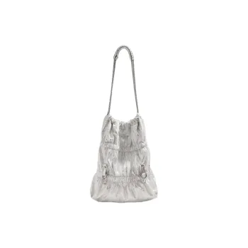 NOMK PU Handbag Shoulder Bag Women's White/Black