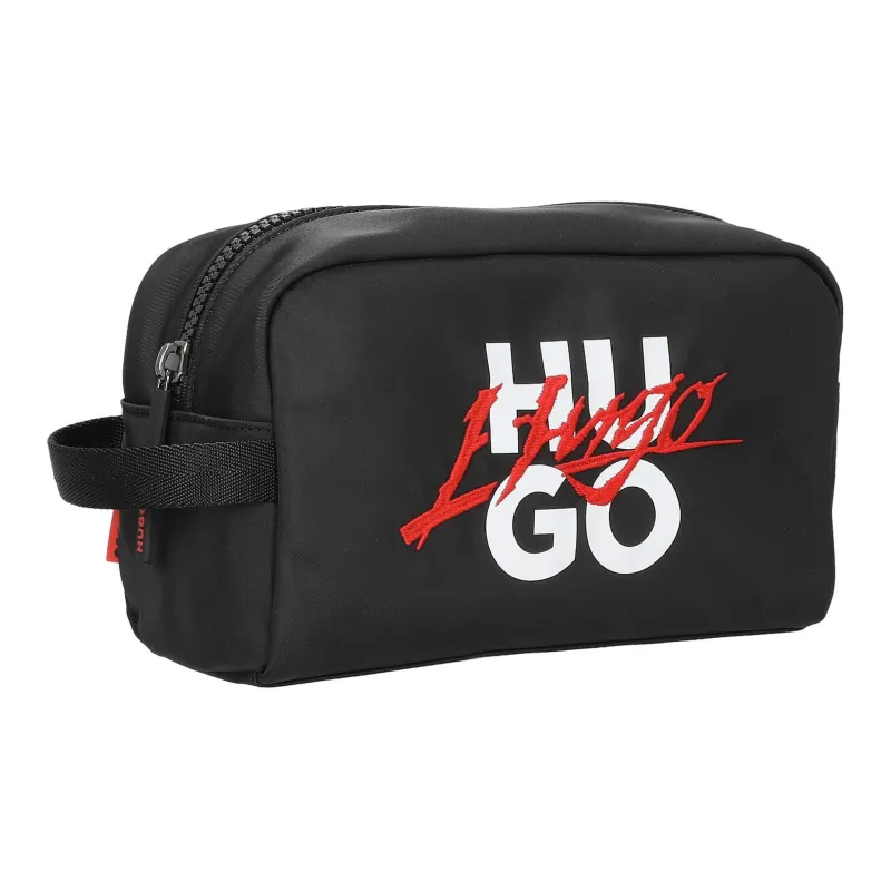 HUGO BOSS Recycled Polyester Toiletry Bag Men's Black-3
