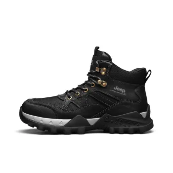 Jeep Fall New Arrival Work Boots Height Increasing Wear Resistant Slip Resistant Mid Top Hiking Hiking Shoes Men's