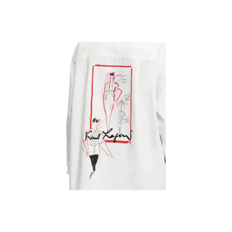 KARL LAGERFELD / Karl Lagerfeld Jeans Archive Sketch Organic cotton Shirt-5