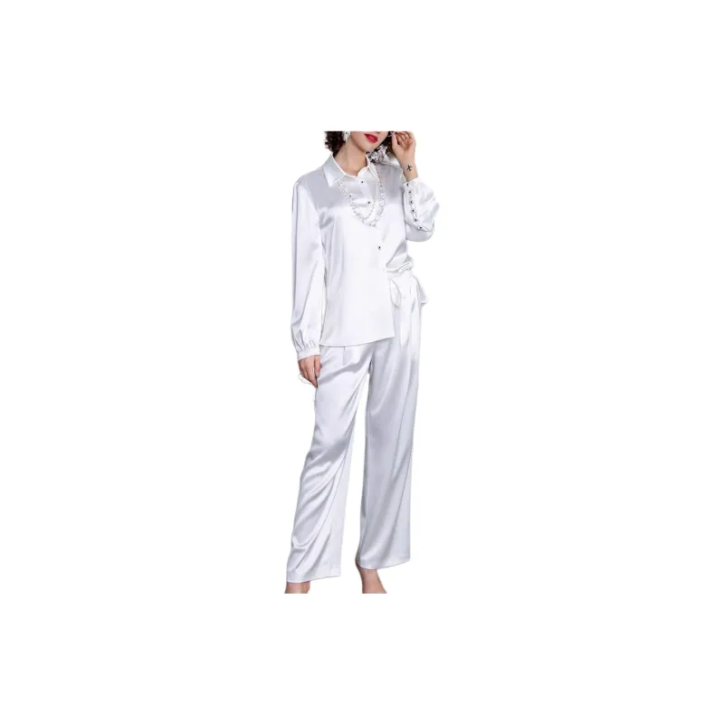 BESIONIA SS23 Casual Pants Women's White-1
