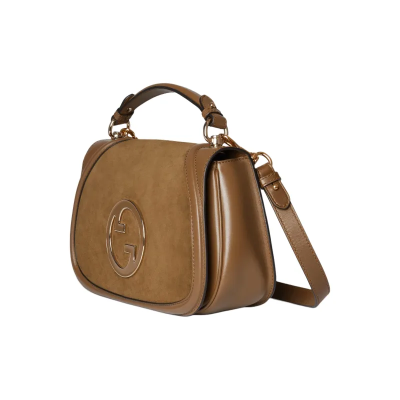 GUCCI Blondie Suede Shoulder Bag, Crossbody Bag, Handbag Medium Size Women's Light Brown-1
