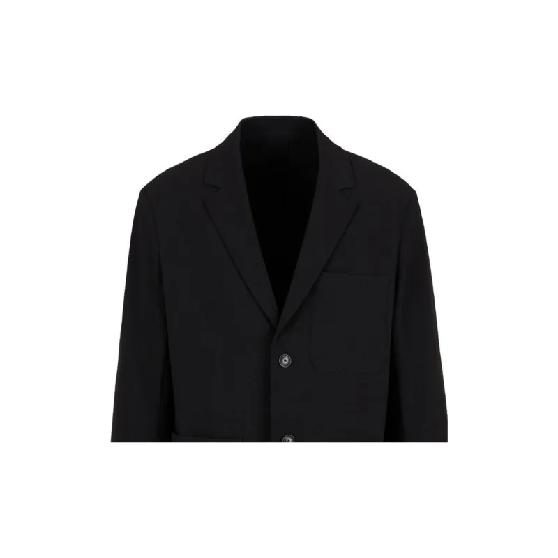 EMPORIO ARMANI Single breasted Jacket In Technical Seersucker Fabric-4