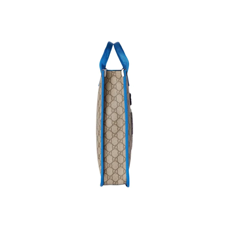 GUCCI GG Supreme Canvas Tote Bag Shopping Bag Handbag Kids' Beige & Ebony-2