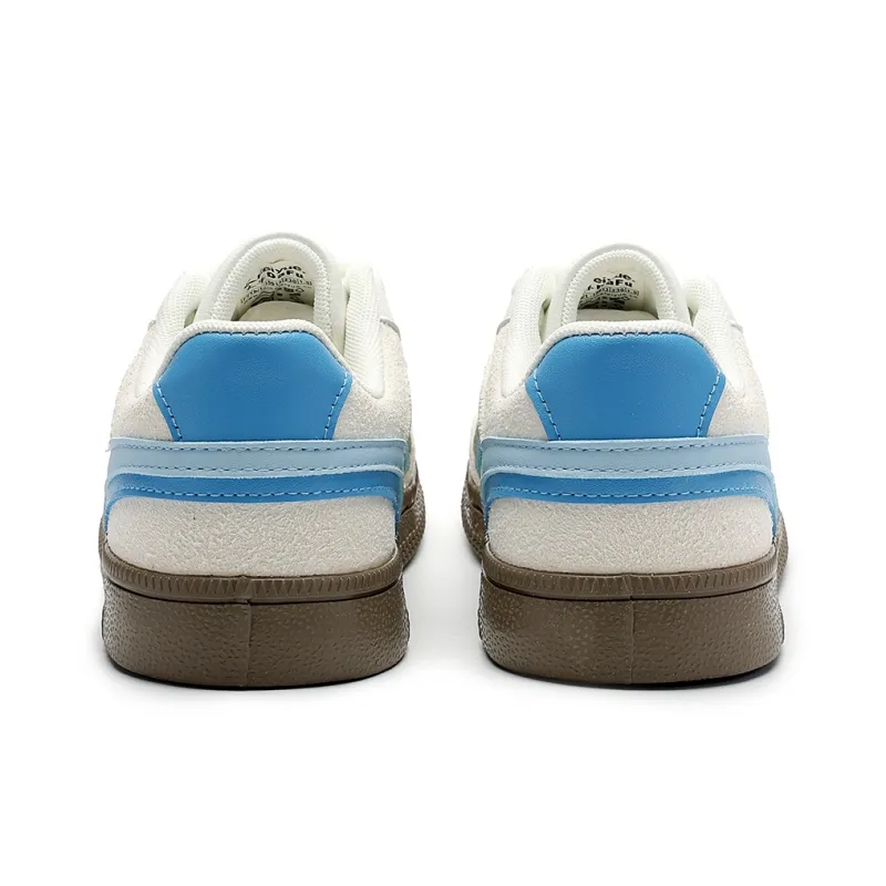 Feiyue Anti-Slip And Wear-Resistant Breathable Low-Top Skateboard Shoes Women's White Blue-4