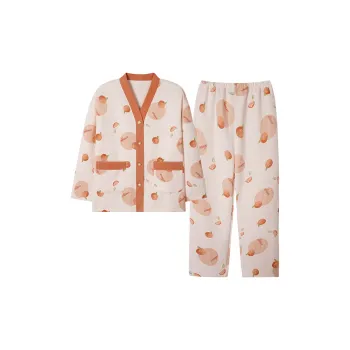 Mulong Family Pajama Set Women's Orange Red