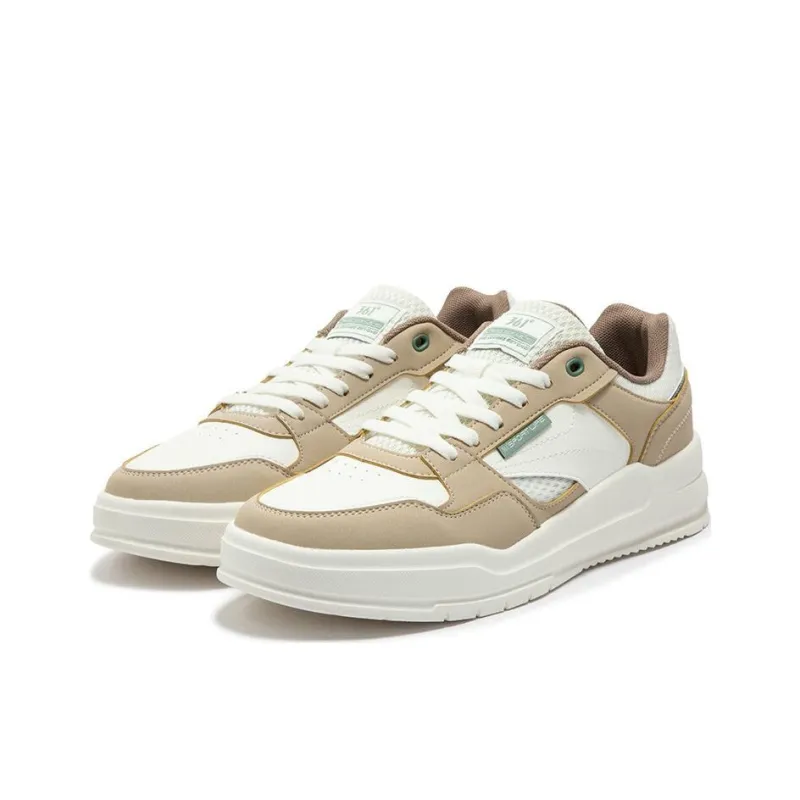 361° Non slip Lightweight Low Top Skateboard Shoes Men's White Brown-2