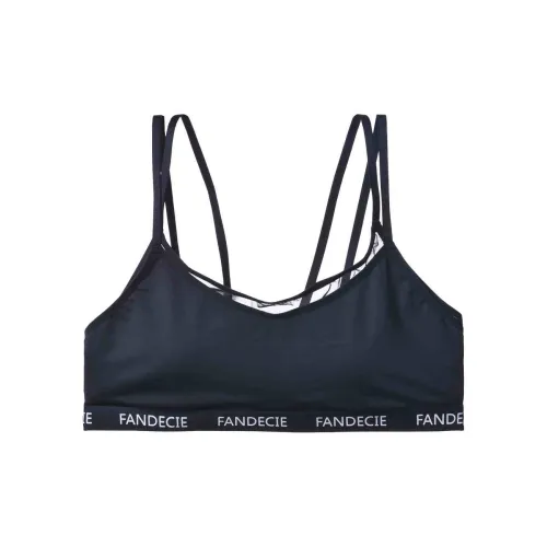 Fandecie 블랙 여성 브래지어