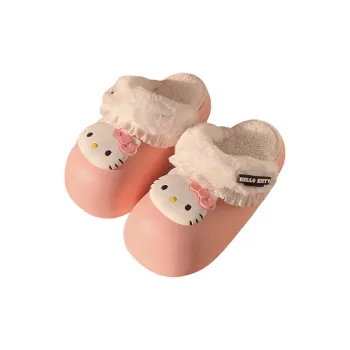 Thin Strips x Sanrio Cotton Slippers Women's, Orange Pink