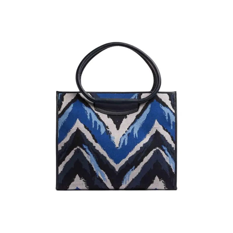 MISSONI Fabric Tote Bag Shopping Bag Handbag Large Size Women's Multicolor-0