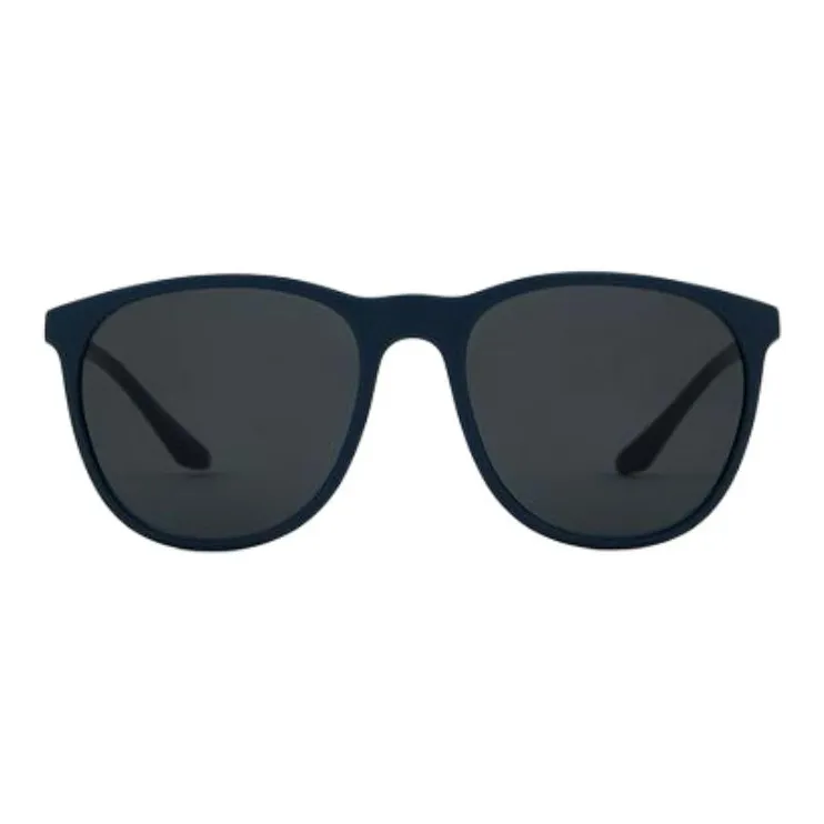 EMPORIO ARMANI Metal Nylon Bio-Nylon Fiber Irregular Shape Sunglasses Women's Dark Blue-3