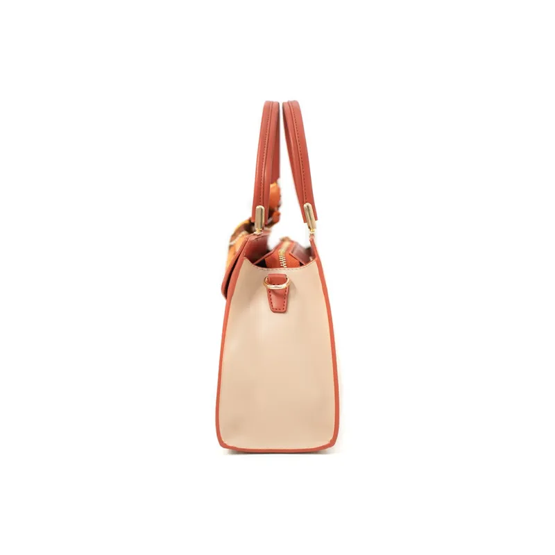 Vigno Synthetic Leather One Shoulder Handbags Women's Apricot & Brown-2