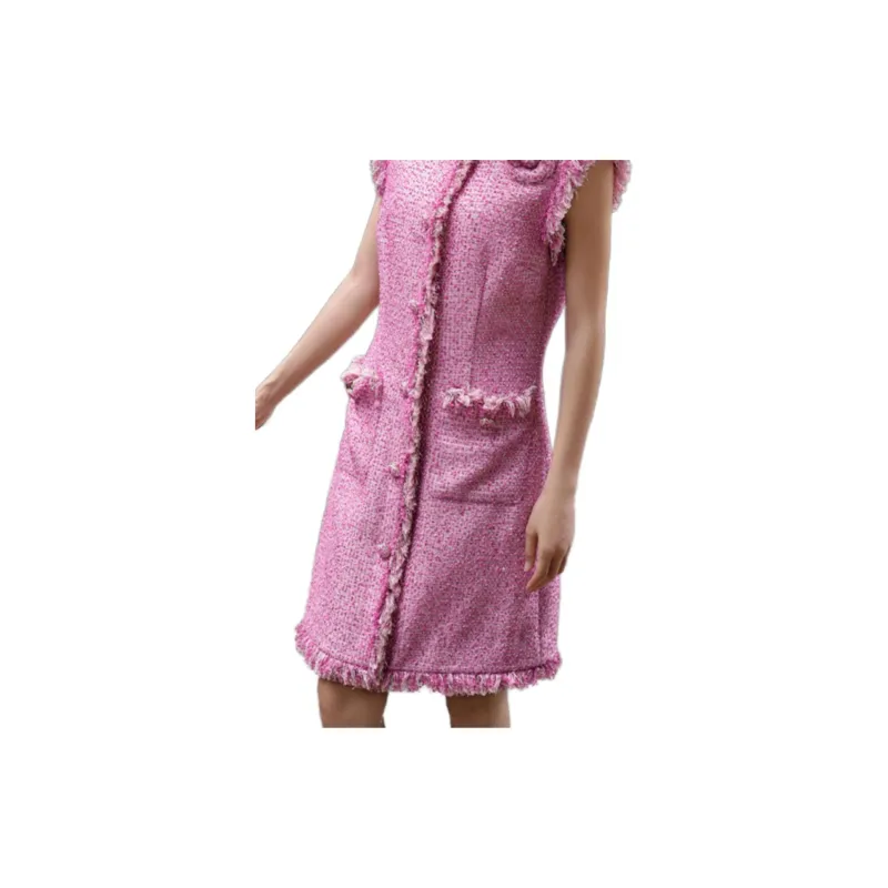 BESIONIA FW24 Sleeveless Dress Women's Rose Red-4