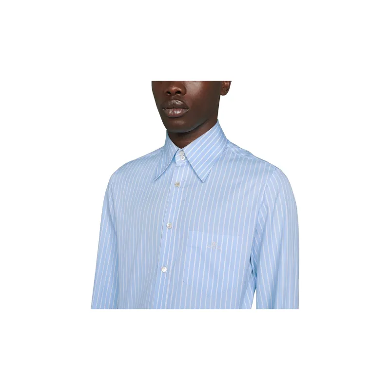 GUCCI Logo embroidered Striped Shirt-5