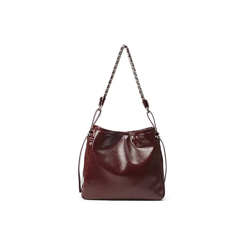 Dubaolu Synthetic Leather Handbag Shoulder Bag Regular Women's Angora Red/Black-4