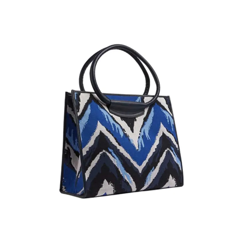 MISSONI Fabric Tote Bag Shopping Bag Handbag Large Size Women's Multicolor-1