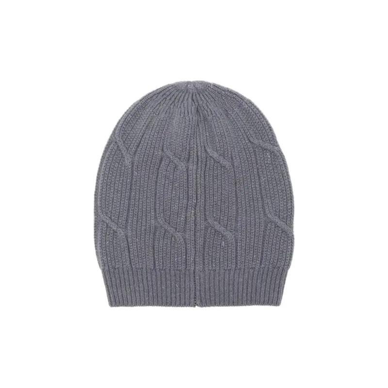 PESERICO Lurex Beanie Hat-0