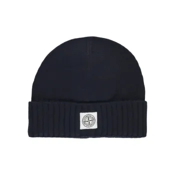 STONE ISLAND Logo Patch Ribbed Beanie