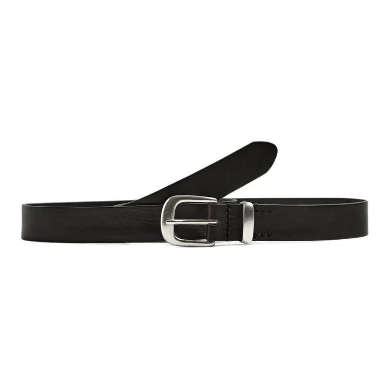 ZARA Cow Leather Leather Belts Men's Brown/Black --0
