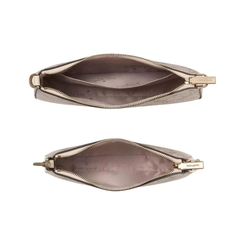 Kate Spade PVC Shoulder Bag, Crossbody Bag Trumpets Women's Dark Beige Multicolor-3