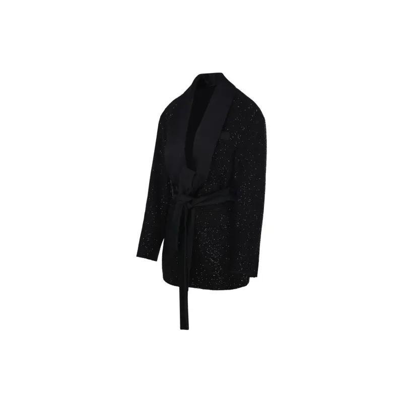 MaxMara Embellished Belted Jacket-2