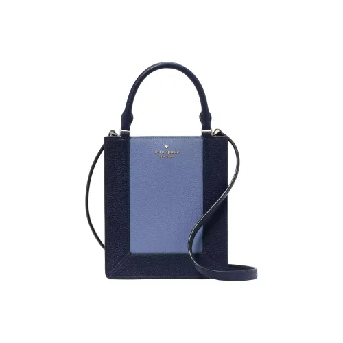 Kate Spade Litchi Grain Leather Tote Bag Shopping Bag Shoulder Bag Crossbody Bag Handbag Mini Women's Marine Blue