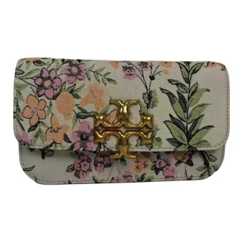 TORY BURCH Eleanor Suede One Shoulder Handbag, Crossbody Bag Women's Winter Day Sage Yellow Multicolor