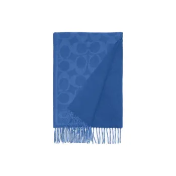 COACH Cashmere Knit Scarves Women's Blue