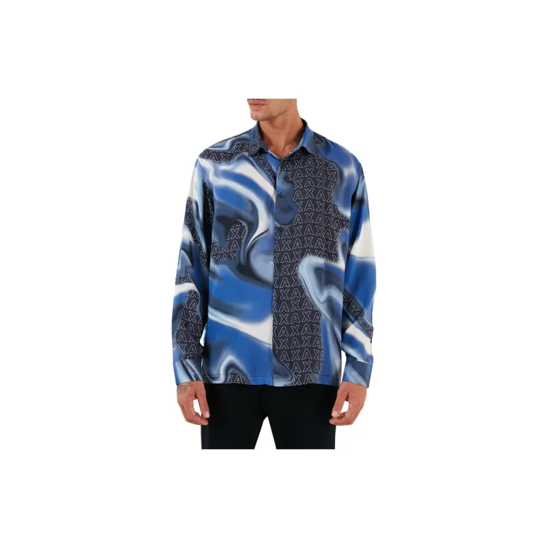 ARMANI EXCHANGEAE FW23 Shirt Men's Marine Blue-2