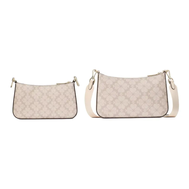 Kate Spade PVC Shoulder Bag, Crossbody Bag Trumpets Women's Dark Beige Multicolor-2