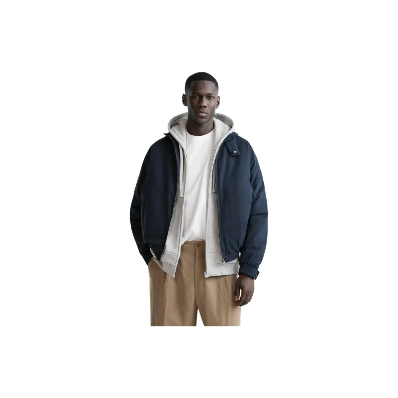 ZARA Puffer Jackets Men Blue-1