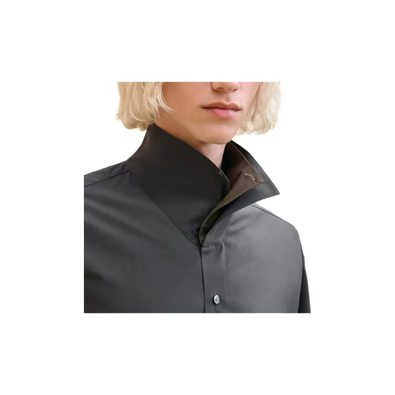 HERMES Shirts Men Dark Gray-2