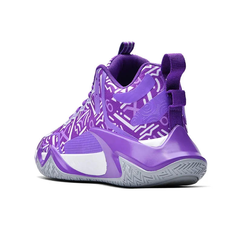 Wooden Rabbit Anti Slip Wear Resistant Mid Top Basketball Shoes Men's-17