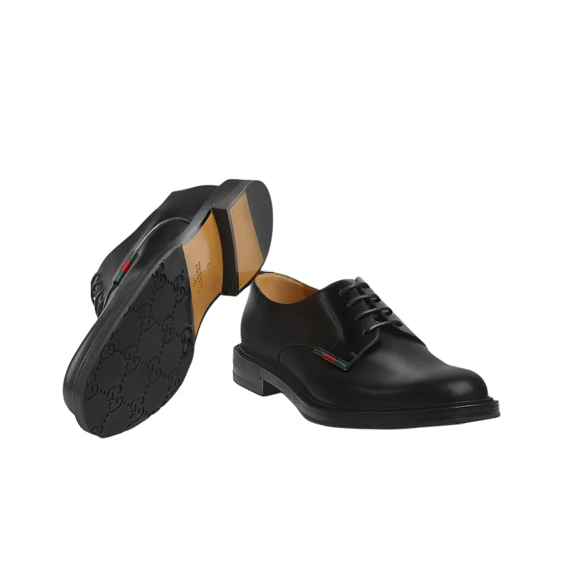 GUCCI Dress Shoes Men Low Top Black-5