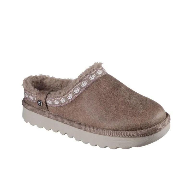 Skechers Cozy Abrasion-Resistant Slip-Resistant Wrap-toe Slippers Women's Taupe-2