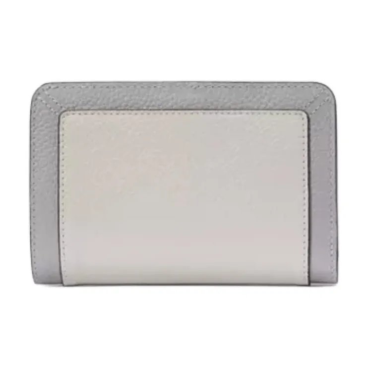 Kate Spade Litchi Grain Leather Wallet Medium Size Women's Gray-2